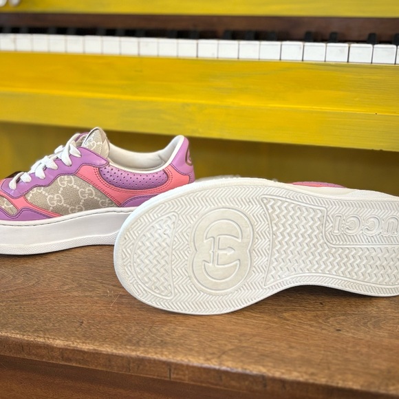 Gucci Pink & Lilac Platform Low-Top Sneaker - Picture 10 of 14